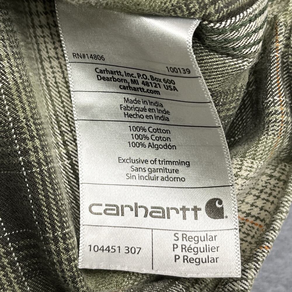 Carhartt plaid flannel work shirt original fit size small - Picture 7 of 12